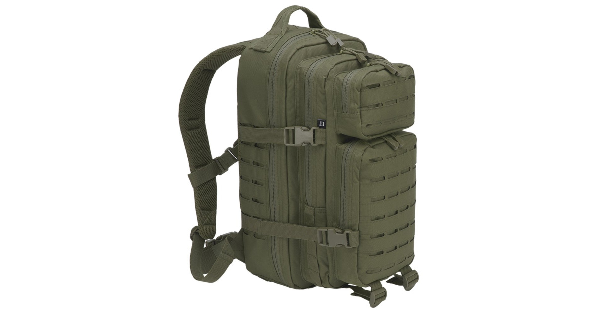 US Cooper LaserCut Medium Backpack, 25 L, Brandit, olive | Armed
