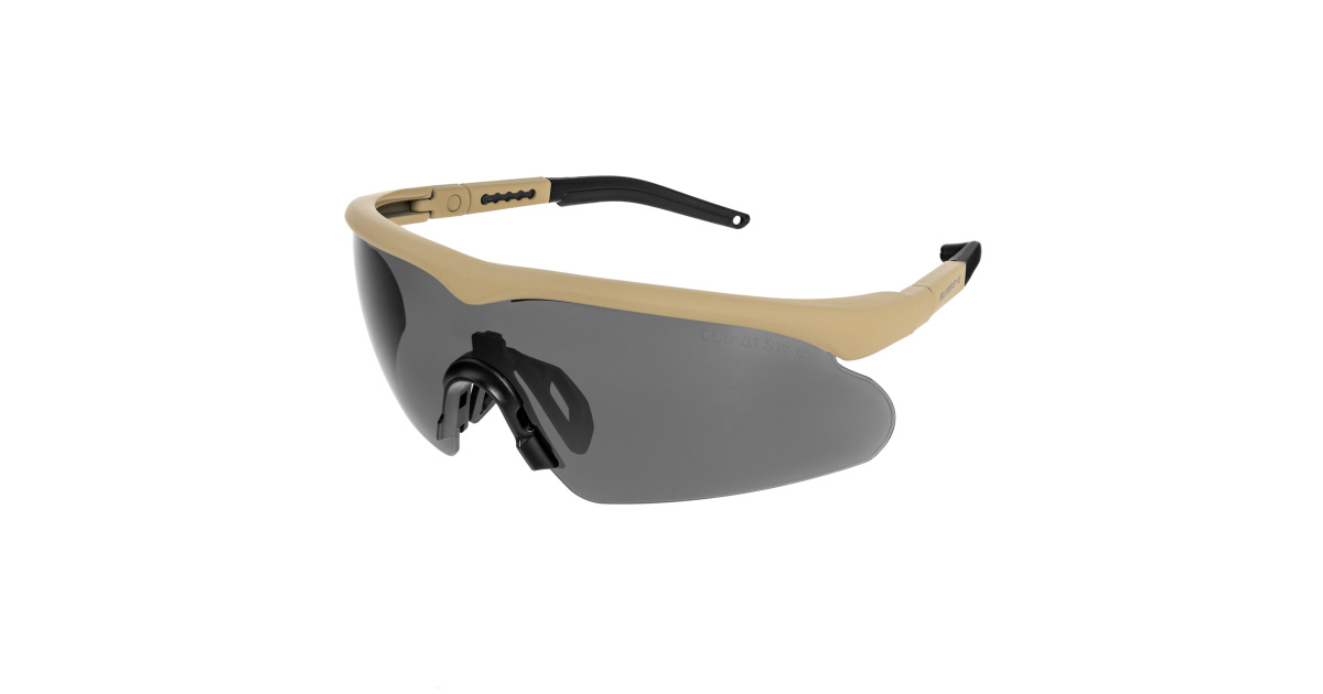 Raptor PRO Tactical Ballistic Goggles, 3 Interchangeable Lenses, Swiss ...