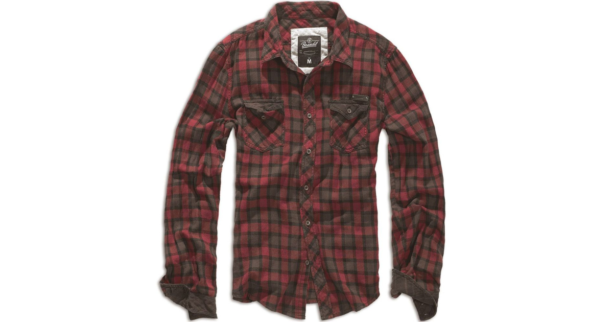 Men's shirt Checkshirt Duncan, Brandit, Red / Brown, L | Armed