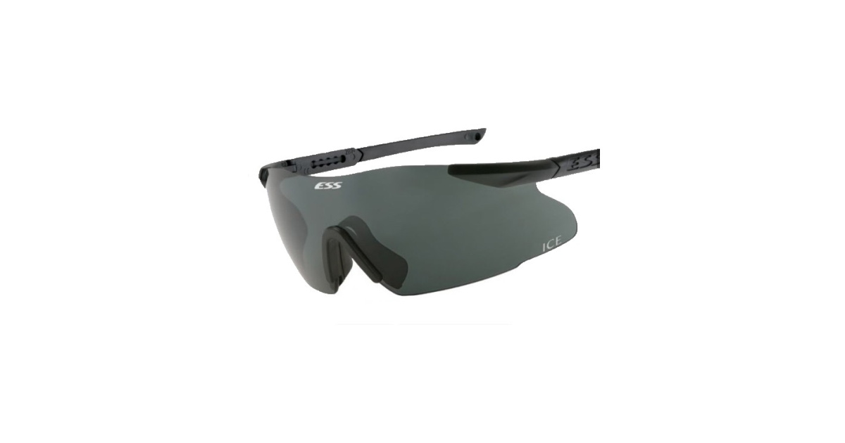 ESS ICE-1 ballistic goggles, dark lenses, 1 replacement glass, black ...