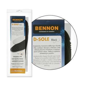Stélky D-Sole Insole, Bennon, černé, 43