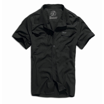 Košile Roadstar, Brandit, krátký rukáv, černá, L