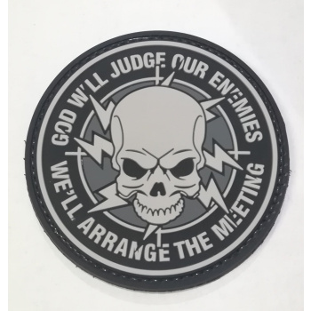 PVC patch "God will judge our enemies"