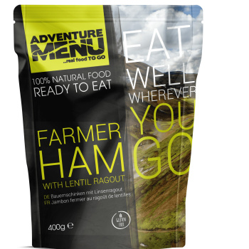 Farmer Ham with Lentil Ragout, Adventure Menu