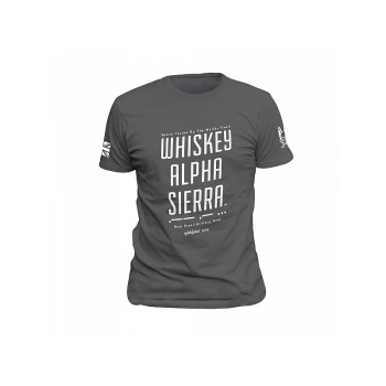 Tričko Whiskey Alpha Sierra, Warrior, Šedé, S