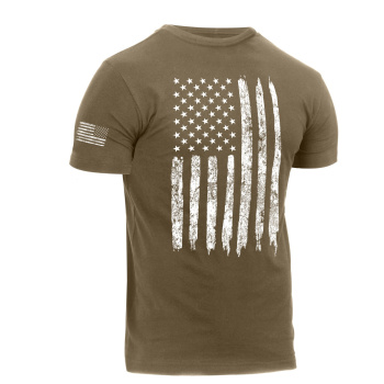 Distressed US Flag Athletic Fit T-Shirt, Rothco