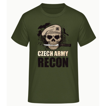 Male T-shirt Czech Army Recon, Green, Forces Design