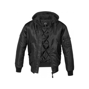 Pánská zimní bunda MA1 Sweat Hooded, Brandit, Černá, M