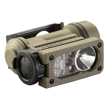 SIDEWINDER COMPACT ® II with Helmet Mount and Elastic Headstrap. Clam., Military model, Streamlight