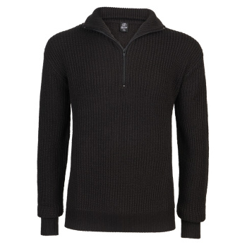 Men's sweater Marine Pullover Troyer, Brandit, Black, XL