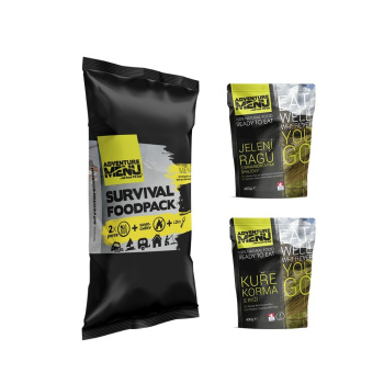 Survival Food Pack IV - jelení ragů + kuře Korma, Adventure Menu