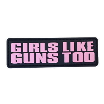 PVC nášivka - Girls like Guns too