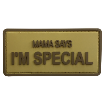 PVC patch - MAMA SAYS I'M SPECIAL, sand