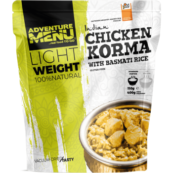 Vacuum Dried Chicken Korma w/ Basmati Rice – Lightweight, Adventure Menu