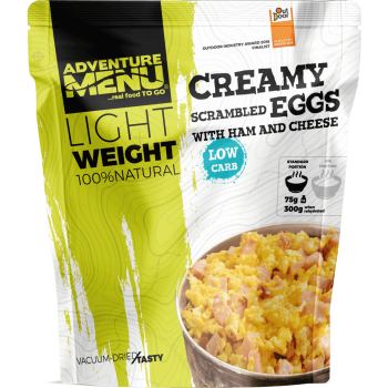 Vacuum Dried Creamy Scrambled Eggs w/ Ham & Cheese - Lightweight, Adventure Menu