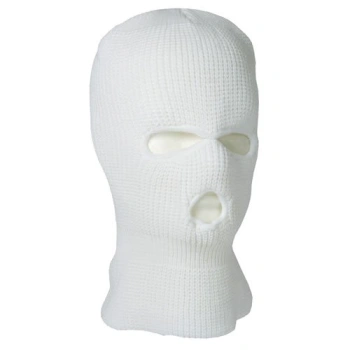 Balaclava helmet with three holes, white, Mil-tec