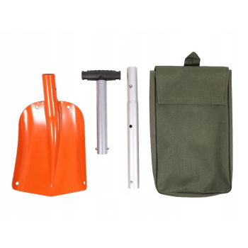 Foldable Avalanche Shovel, Orange, With a Case, Mil-Tec