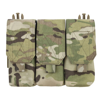 Detachable triple covered pouch for AR15 magazines, Warrior, Multicam