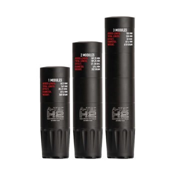 Tlumič H2 Mega, tří modulový, pro ráže do .338 (8,5 mm), A-TEC