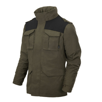 Covert M-65 Jacket, Helikon, taiga green / Black, 2XL