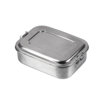 Stainless Steel Lunch Box, 18 x 14 x 6,5 cm, Mil-Tec