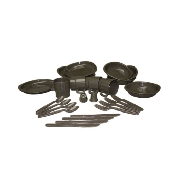 Camping Table Set, 26 pieces, olive, Mil-Tec