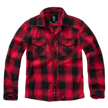 Checkshirt Kid's Shirt, Brandit, red/black, 134/140