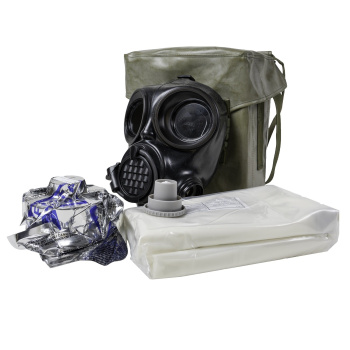 Gas mask OM-90, Filter OF-90, Suit JP-90 and Cover, Gumárny Zubří