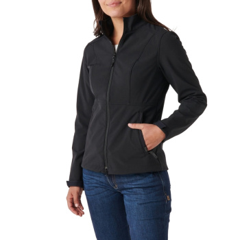 Women's Leone Softshell Jacket, 5.11, Black, L