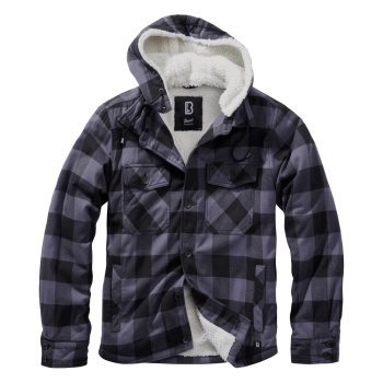 Hooded Jacket, Brandit, black/grey, 2XL