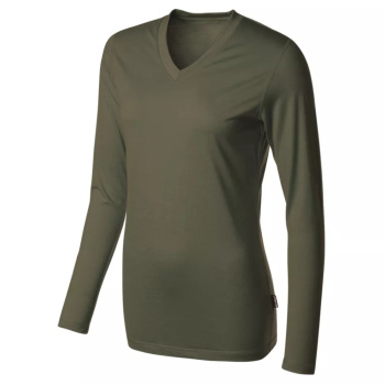 Women's Thermal Shirt Merino, Moira, Long Sleeves, Olive Green, L