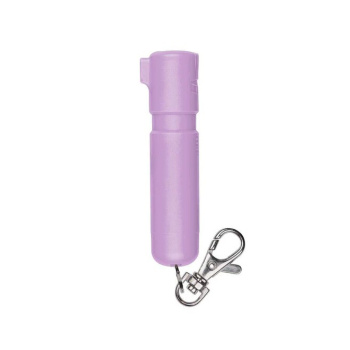 Obranný sprej s karabinou na klíče Mighty Discreet, Sabre Red, fialová