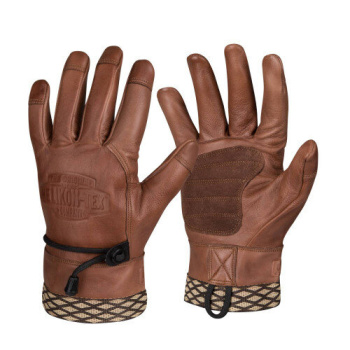 Woodcrafter Bushcraft Leather Gloves, Helikon