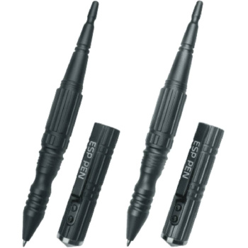 Tactical pen with glass breaker, ESP, black