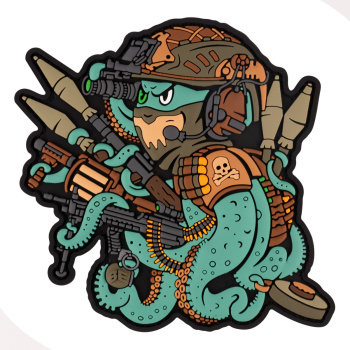 Octopus Green PVC Patch, Brand Element