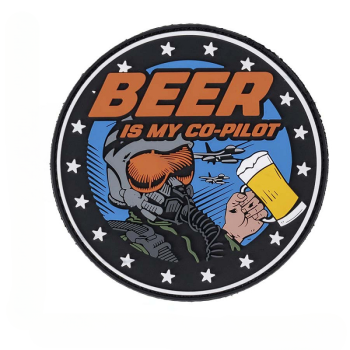 3D PVC nášivka "Beer is my Co-pilot", 101 INC