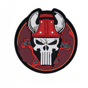 3D PVC nášivka "Punisher skull bull", 101 INC