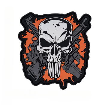 3D PVC nášivka "Punisher skull", 101 INC