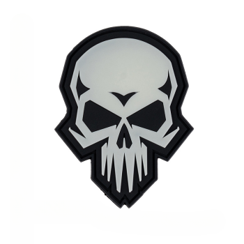 3D PVC nášivka "Pshyco skull" se svítícím efektem ve tmě, 101 INC