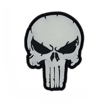 3D PVC nášivka "Punisher skull" se svítícím efektem ve tmě, 101 INC