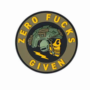 3D PVC nášivka "Zero fucks given", 101 INC