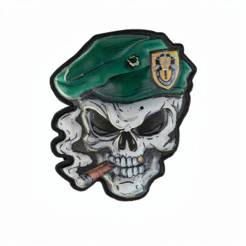 3D UV Nášivka "Skull green beret"