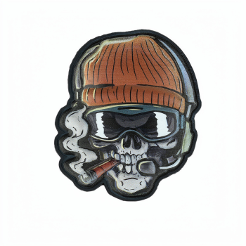 3D UV nášivka "Skull Beanie warrior", 101 INC