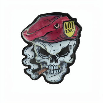 3D UV nášivka "Skull Red beret", 101 INC