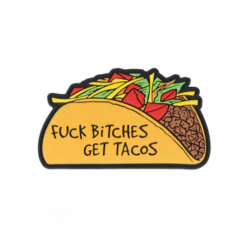 3D PVC nášivka "Fuck bitches get tacos", 101 INC