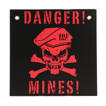 Cedule Danger Mines, plastová, 101 INC