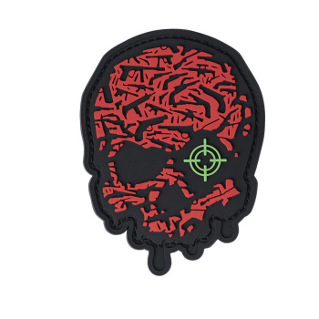 3D PVC nášivka Target eye skull, 101 INC