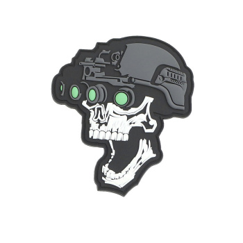 3D PVC nášivka Night vision skull, 101 INC