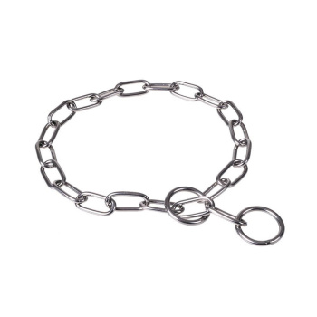 Stainless Steel Choke Collar with Oval Links, Dog Trace