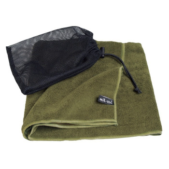 Microfiber travel towel, olive, Mil-Tec